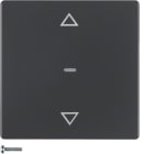 HAGER BOCCHIOTTI - Pulsante radio KNX per veneziane quicklink Q.1/Q.3 antracite velluto, verniciato