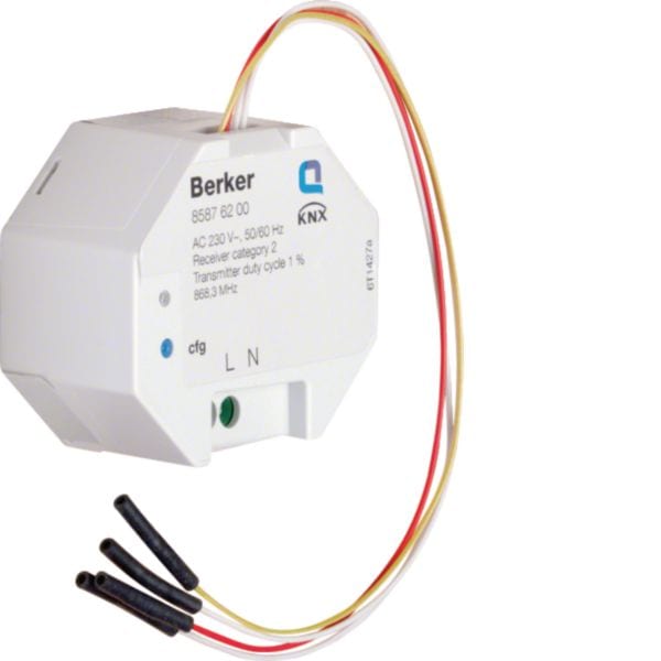 HAGER BOCCHIOTTI - Ingresso binario radio KNX doppio da incasso 230 V grigio chiaro