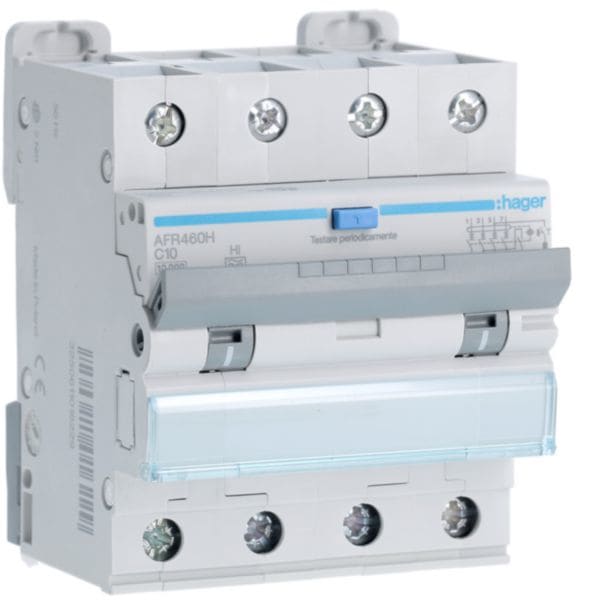 HAGER BOCCHIOTTI - Interruttore magnetotermico differenziale 10000A 4P curva C 10A A-HI 300mA 4M