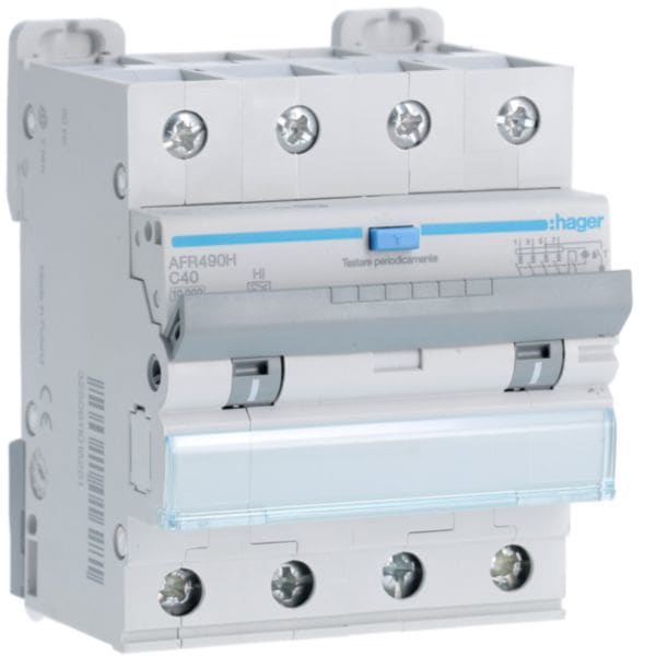 HAGER BOCCHIOTTI - Interruttore magnetotermico differenziale 10000A 4P curva C 40A A-HI 300mA 4M AFR490H