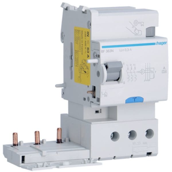 HAGER BOCCHIOTTI - Blocco differenziale 3P ?63A tipo A 300mA 3M BF363N