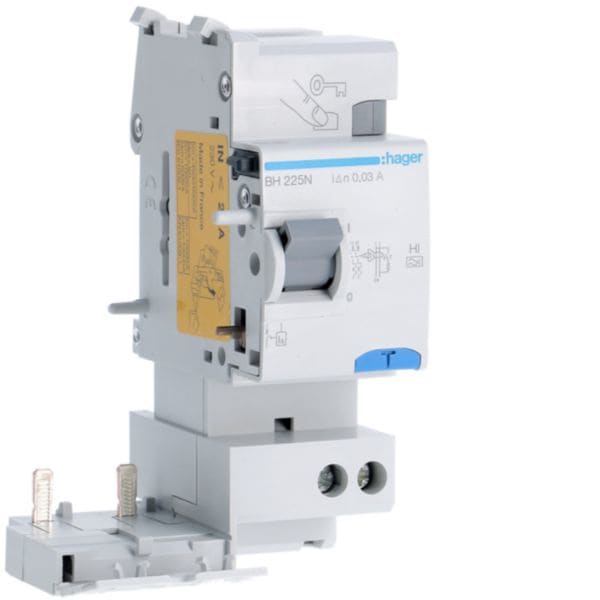 HAGER BOCCHIOTTI - Blocco differenziale 2P ?25A tipo A-HI 30mA 2M BH225N