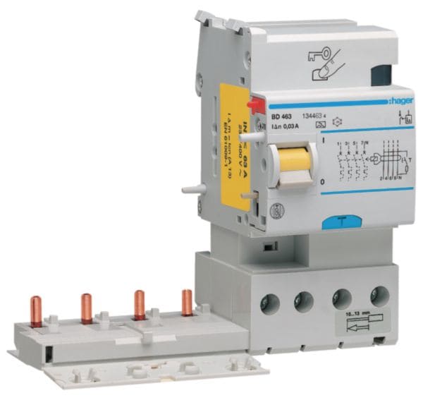 HAGER BOCCHIOTTI - Blocco differenziale 4P ?25A tipo A-HI 30mA 2M BH425N