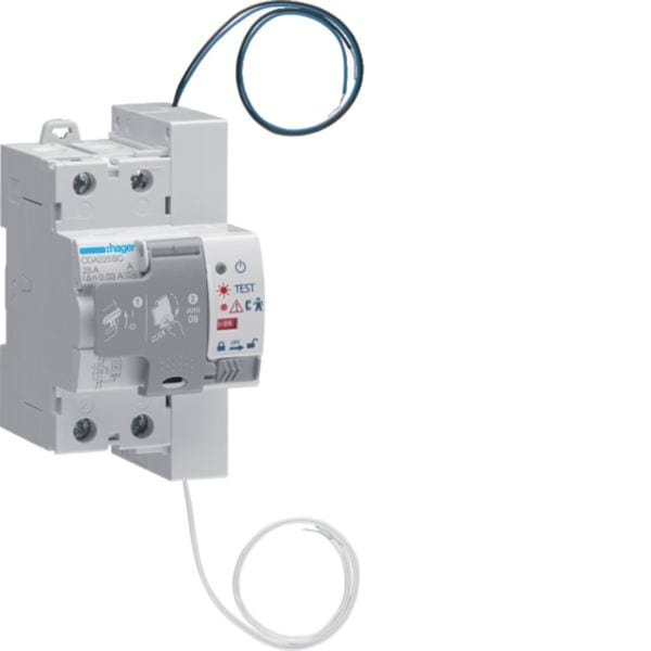 HAGER BOCCHIOTTI - Interruttore differenziale con riarmo automatico 2P 30mA 25A tipo A 3M CDA225SC