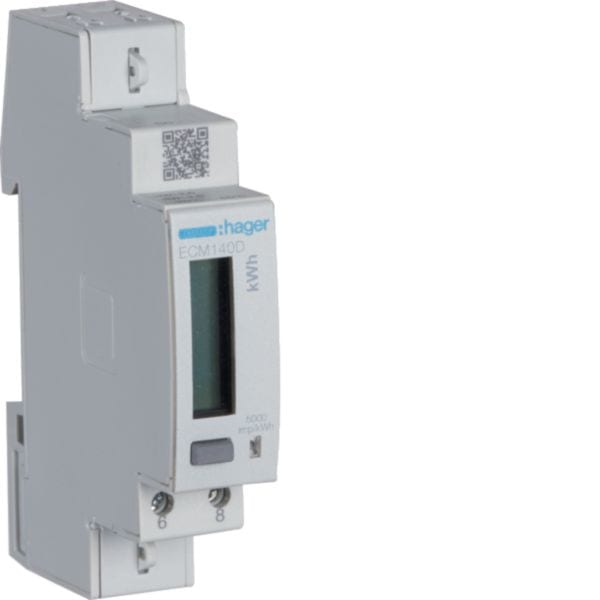 HAGER BOCCHIOTTI - Contatore monofase diretto 40 A M-Bus MID 1M ECM140D