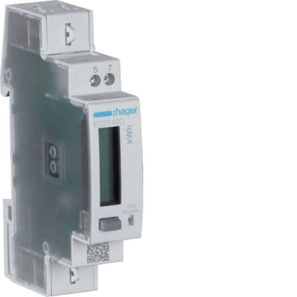 HAGER BOCCHIOTTI - Contatore monofase diretto 40 A uscita impulsi MID 1M