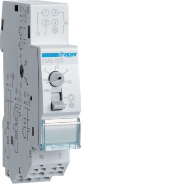 HAGER BOCCHIOTTI - Temporizzatore luce scale multifunzione quicklink 1 contatto 16A