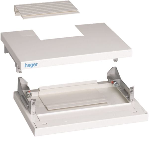 HAGER BOCCHIOTTI - Coppia di testate IP40 L370 RAL9010 quadro 4