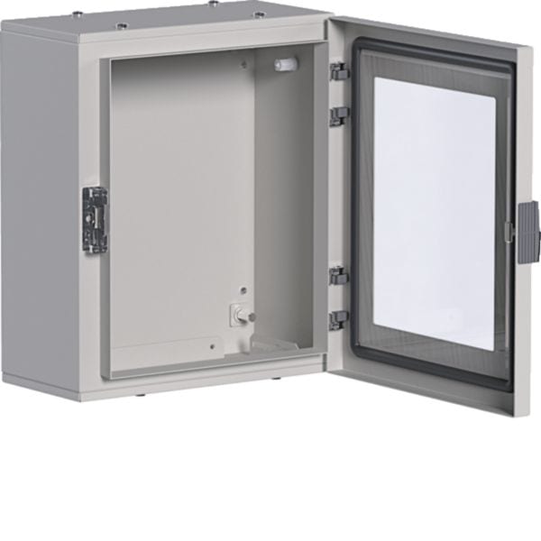 HAGER BOCCHIOTTI - Quadro in lamiera a parete con porta trasparente H350 L300 P160 orion plus