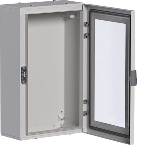HAGER BOCCHIOTTI - Quadro in lamiera a parete con porta trasparente H500 L300 P160 orion plus