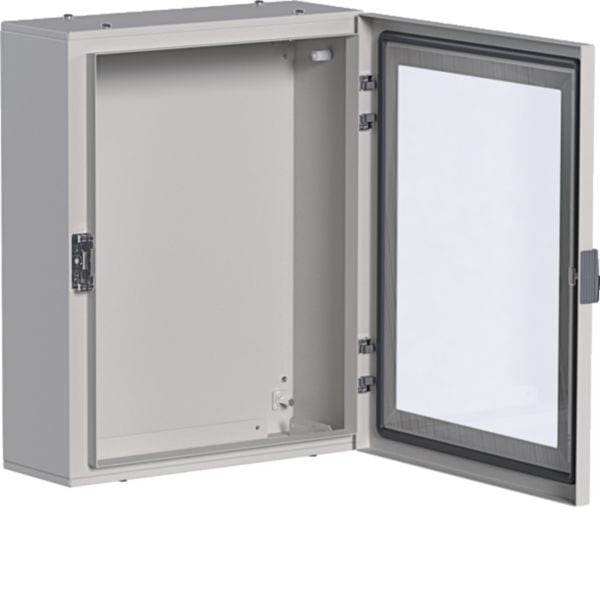 HAGER BOCCHIOTTI - Quadro in lamiera a parete con porta trasparente H500 L400 P160 orion plus