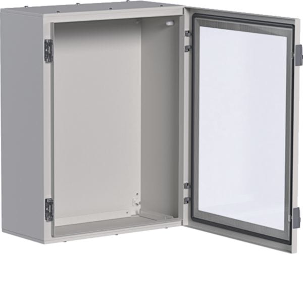 HAGER BOCCHIOTTI - Quadro in lamiera a parete con porta trasparente H650 L500 P250 orion plus