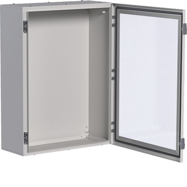 HAGER BOCCHIOTTI - Quadro in lamiera a parete con porta trasparente H800 L600 P250 orion plus