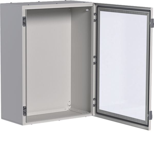 HAGER BOCCHIOTTI - Quadro in lamiera a parete con porta trasparente H800 L600 P300 orion plus