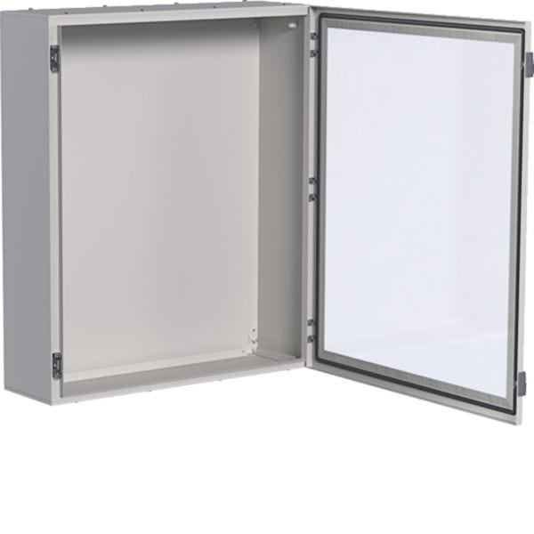HAGER BOCCHIOTTI - Quadro in lamiera a parete con porta trasparente H950 L800 P250 orion plus