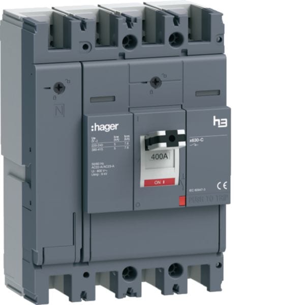 HAGER BOCCHIOTTI - Interruttore manovra sezionatore h3 x630 4P 400A