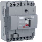 HAGER BOCCHIOTTI - Interruttore automatico scatolato h3 x160 TM 4P 18kA 100A