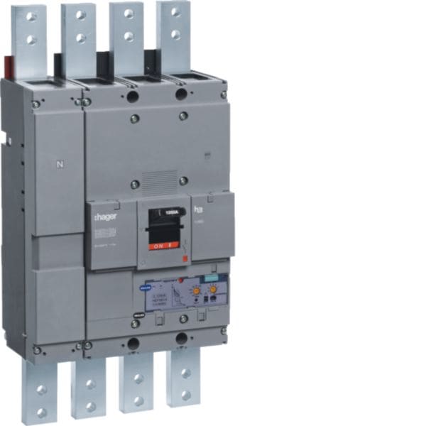 HAGER BOCCHIOTTI - Interruttore automatico scatolato h3 h1600 LSI 4P 70kA 1250A