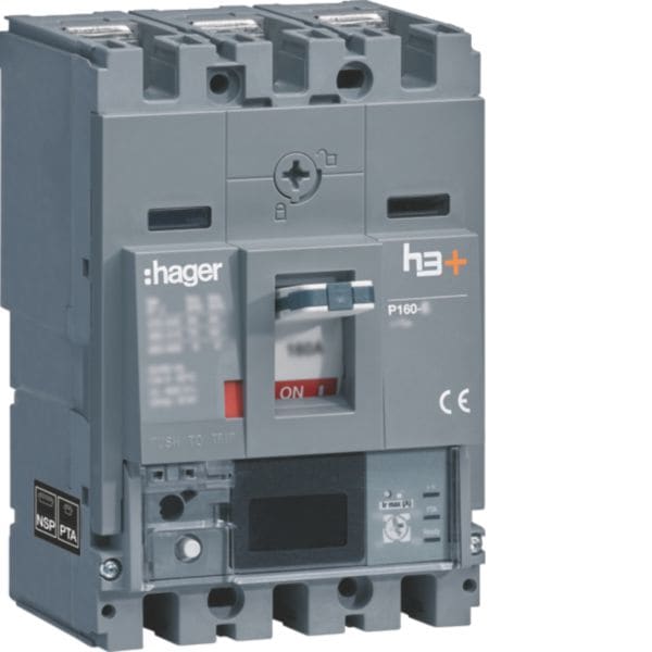 HAGER BOCCHIOTTI - Interruttore automatico scatolato h3+ P160 LSIG Energy 3P 25kA 160A HHS160NC