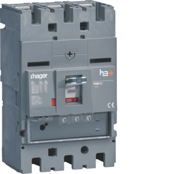 HAGER BOCCHIOTTI - Interruttore automatico scatolato h3+ P250 LSnI 3P 25kA 40A HHT040GR