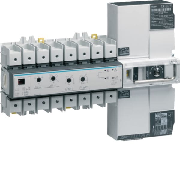 HAGER BOCCHIOTTI - Commutatore manovra motorizzato, modulo trasferimento automatico 4P 63A 18.5M HIC406A