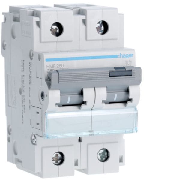 HAGER BOCCHIOTTI - Interruttore automatico magnetotermico 10000A 10kA 2P curva C 80A 3M