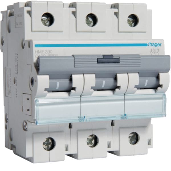 HAGER BOCCHIOTTI - Interruttore automatico magnetotermico 10000A 10kA 3P curva C 100A 4.5M HMF390
