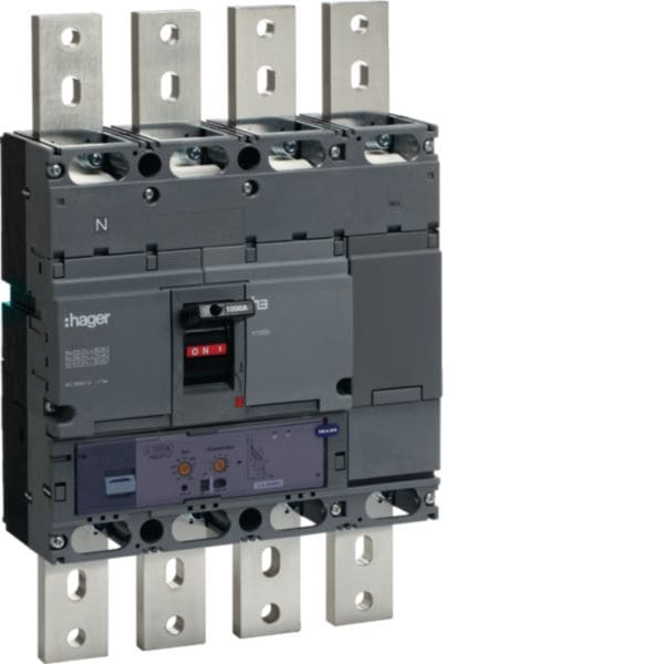 HAGER BOCCHIOTTI - Interruttore automatico scatolato h3 h1000 LSI 4P 50kA 1000A