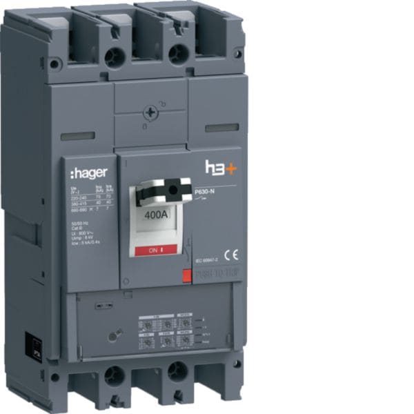 HAGER BOCCHIOTTI - Interruttore automatico scatolato h3+ P630 LSI 3P 40kA 400A HNW400JR