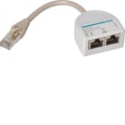 HAGER BOCCHIOTTI - Derivatore a T modbus sistema Agardio con 2 prese RJ45 e 1 connettore RJ45 HTG469H