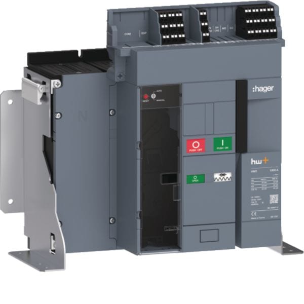 HAGER BOCCHIOTTI - Interruttore automatico aperto hw+ HW1 42kA 1000A 4P fisso sentinel Energy HW1N410FE