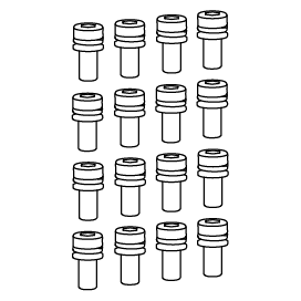 HAGER BOCCHIOTTI - Kit 16 viti di connessione per interruttori aperto hw+ HW1 HWW590HSP
