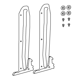 HAGER BOCCHIOTTI - Binari di guida con viti di fissaggio per interruttore hw+ HW1 estraibile HWW640HSP