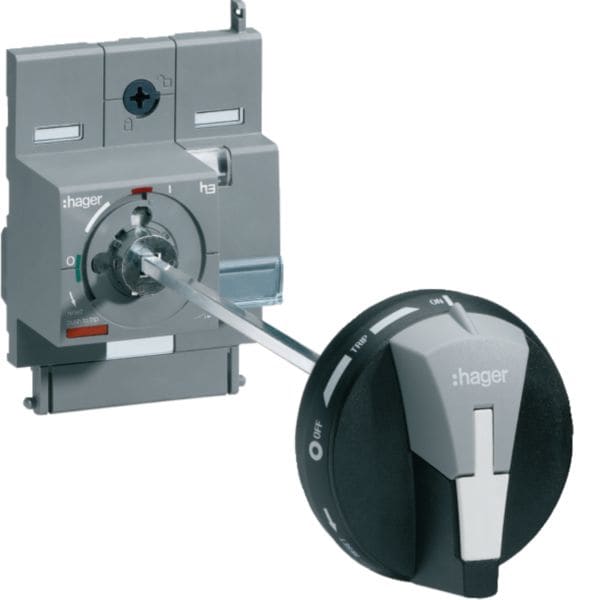 HAGER BOCCHIOTTI - Manovra rotativa rinviata L200mm per interruttore scatolato h3 x160
