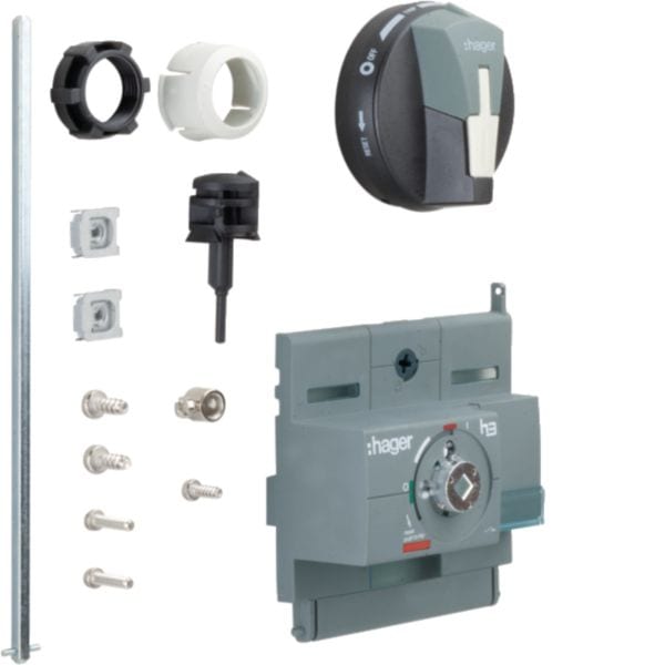 HAGER BOCCHIOTTI - Manovra rotativa rinviata L200mm per interruttore scatolato h3 x250