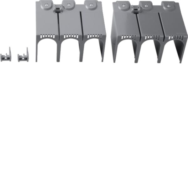 HAGER BOCCHIOTTI - Kit 2 calotte attacchi anteriori prolungati per interruttore h3 x250 3P
