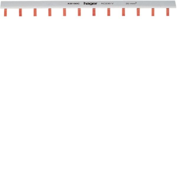 HAGER BOCCHIOTTI - Barretta di cablaggio a puntale 100A 1P 24 moduli DIN KB190C