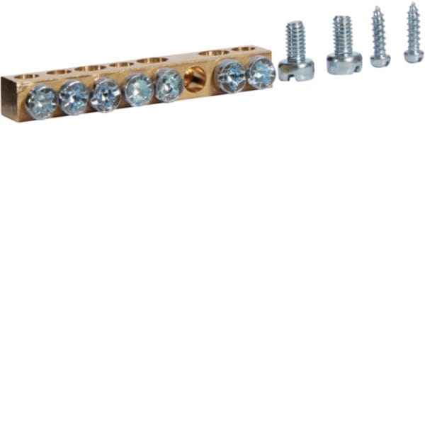 HAGER BOCCHIOTTI - Morsettiera in ottone senza zoccolo 7 connessioni 3x16+4x10 mmq KM07G