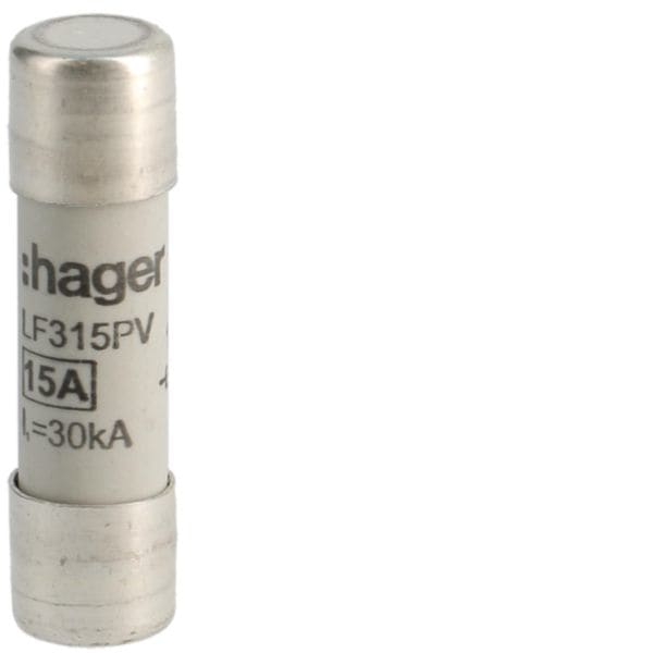 HAGER BOCCHIOTTI - Fusibile fotovoltaico 10.3x38 15A 1000 V DC LF315PV