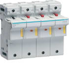 HAGER BOCCHIOTTI - Portafusibile accessoriabile 22x58 3P+N 8 moduli DIN LS704