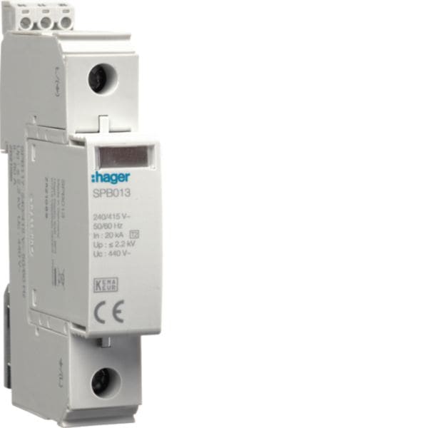 HAGER BOCCHIOTTI - SPD 1P 40kA T2 IT FM con contatto ausiliario