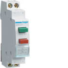 HAGER BOCCHIOTTI - 2 pulsanti non luminosi  1 NA + 1 NA 1 modulo DIN SVN371