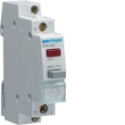 HAGER BOCCHIOTTI - 1 pulsante luminoso 230 V AC led rosso a impulso 1 NC 1 modulo DIN SVN422