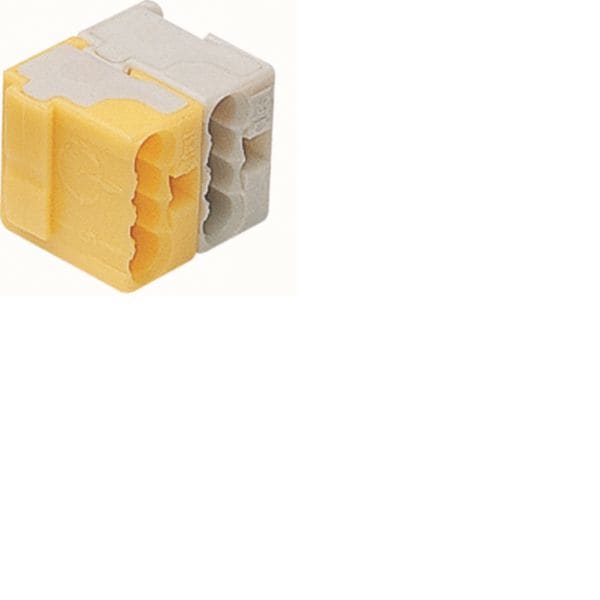 HAGER BOCCHIOTTI - Morsetto giallo/bianco per cavo bus KNX fino a 4 derivazioni set 50 Pezzi