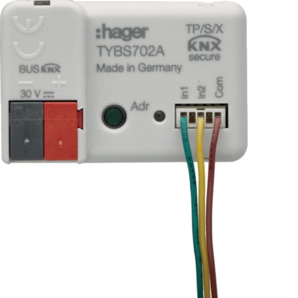 HAGER BOCCHIOTTI - Modulo KNX Secure 2 ingressi/uscite mixabili potenziale libero easy/ETS