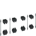 HAGER BOCCHIOTTI - Kit di 8 supporti barre 4P + tiranti per 1 barra 10 mm per fase quadro evo UC8110BB
