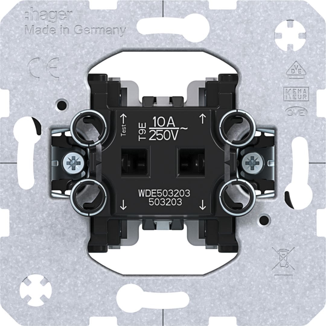 HAGER BOCCHIOTTI - PULS.CONT. APERTURA + CONT.NA COM.LUCI WDE503203