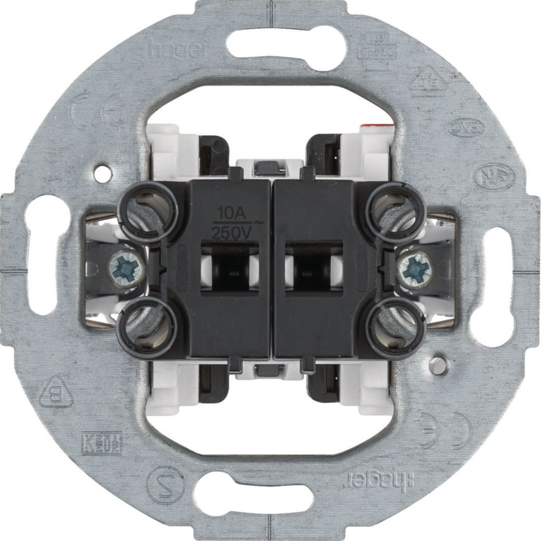 HAGER BOCCHIOTTI - PULSANTE DOPPIO,  COMANDO LUCI WDE503511