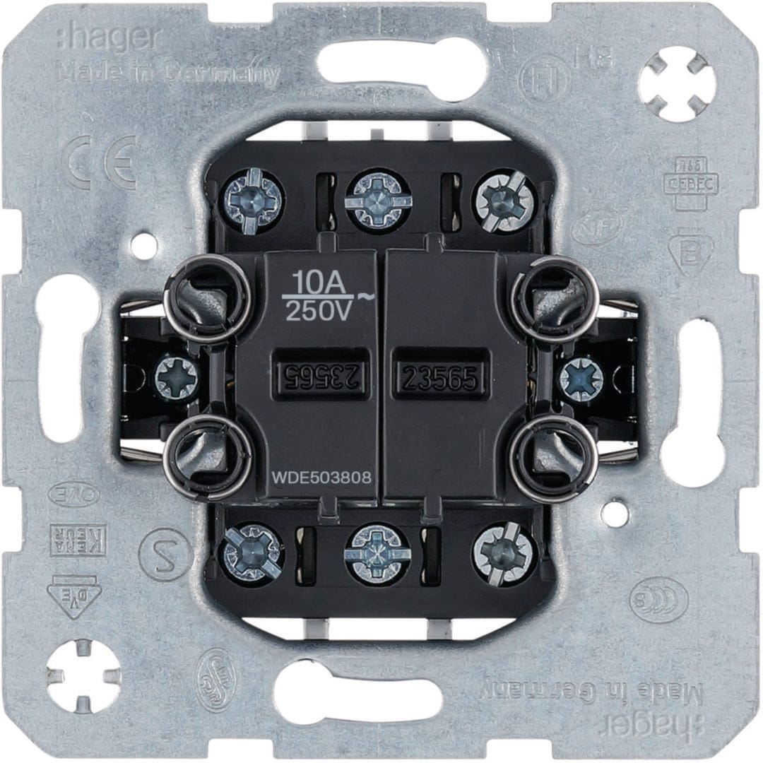 HAGER BOCCHIOTTI - PULS.DOPPIO 2 CONT.DI COMM. COM.LUCI WDE503808