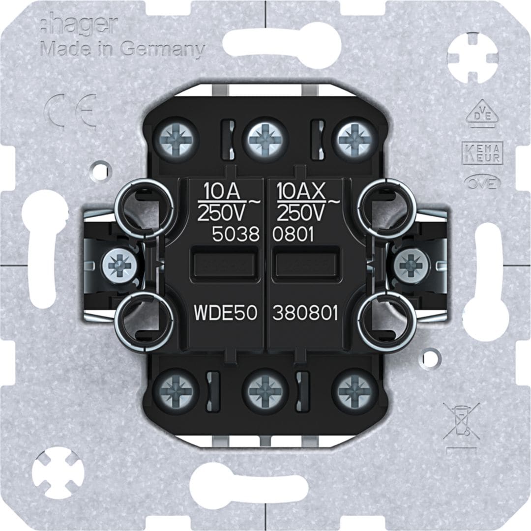 HAGER BOCCHIOTTI - PULS.DOPP CONT. SCAMBIO MORS.SEPARATI WDE50380801